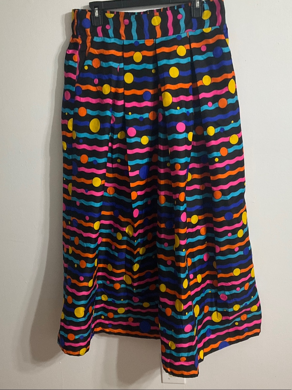 Shenbolen African Print Flared Pleated Skirt SZ XL